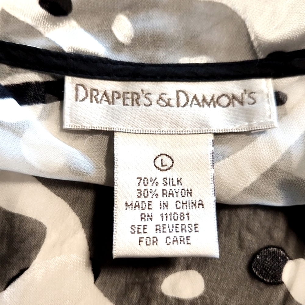 Sheer Black and White Polka Dot Kimono Cardigan - Picture 9 of 12